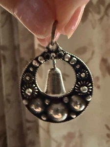 Antiker 20er Jahre Silber Anhänger mit Glockenhänger gravierbar Florentiner bezaubernd - Bild 1 von 6