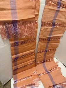 African Nigerian Asooke Gele und Ipele für gelegentliche Frauen Multi Flieder Lila Pfirsich Farbe - Bild 1 von 1