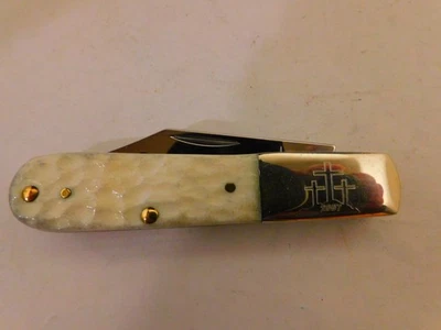 Cuchillo de bolsillo Case XX 62009 2007 1/2 Barlow He is Risen cuchillo de Pascua mango de hueso Foto 1 de 4