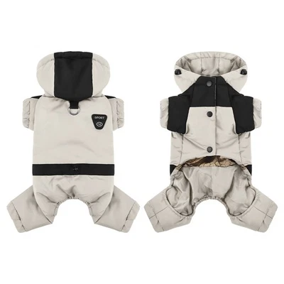 Abrigo de invierno para mascotas perros 4 patas cubierto a prueba de viento impermeable reflectante ropa para perros Foto 1 de 4