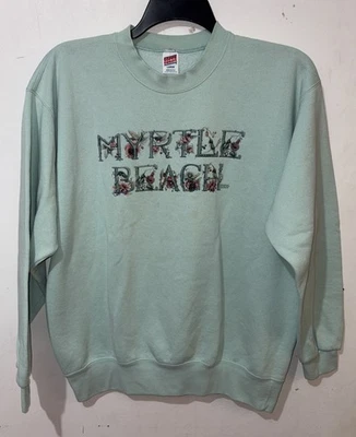 Vtg Soffe Sweatshirt Women Large Myrtle Beach Arts Uniq USA Made *Flaws - Image 1 of 4