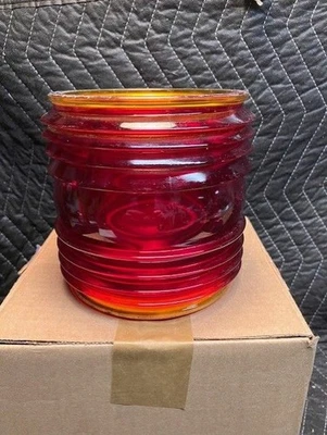 Lámpara Globo Fresnel Roja Náutica De Colección GTG Company 9-S-4072-L-8 Foto 1 de 4