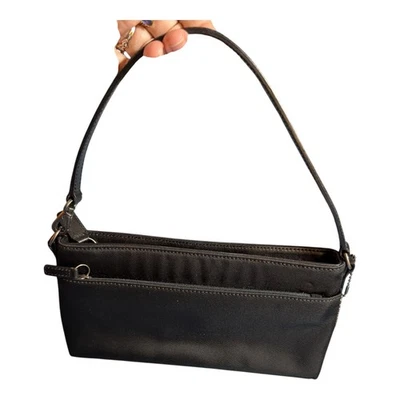 Bolso de Mano Coach Mercer Demi Convertible a Muñequera Negro Nylon/Cuero 7407 Foto 1 de 4