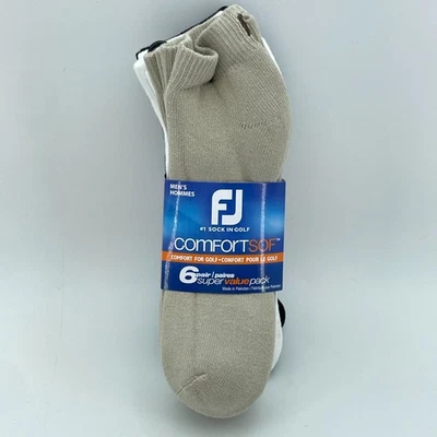 Paquete de 6 calcetines de golf FOOTJOY ComfortSof para hombre talla 6-12 colores surtidos valor deportivo Foto 1 de 4