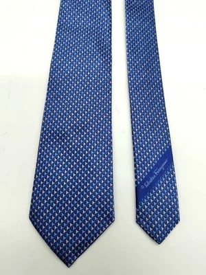 Salvatore Ferragamo Corbata por todas partes patrón Geométrico11 auténtico... - Imagen 1 de 4