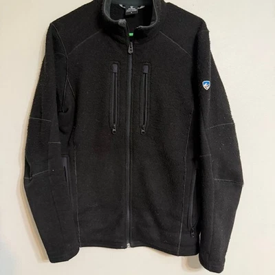 Chaqueta polar Kuhl Interceptr para hombre negra cremallera completa Foto 1 de 4