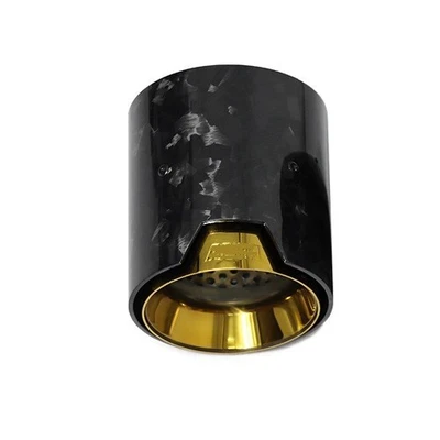 Puntas de escape de fibra de carbono forjadas en oro 2 piezas para BMW M2/M3/M4/M5 MP F87/F80/F82/F83 Foto 1 de 4
