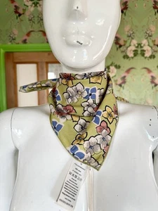 "Nueva bufanda americana vintage diseño floral multicolor 100 % algodón - talla 20"" X 20""" - Imagen 1 de 11