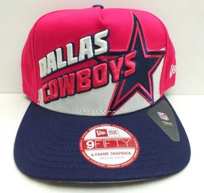 Dallas Cowboys New Era 9Fifty Rosa Gorra Ajustable Adulto Snapback Nuevo con Etiquetas Foto 1 de 4