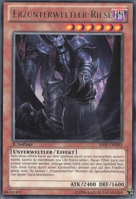 YuGiOh Erzunterweltler-Riese SHSP-DE083 Rare NM unl. - Bild 1 von 2