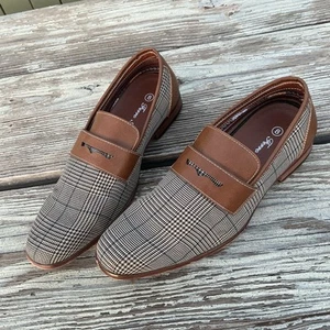 Ferro Aldo SIDNEY Men's Casual Patterned Penny Loafers Size 8 - Picture 1 of 8