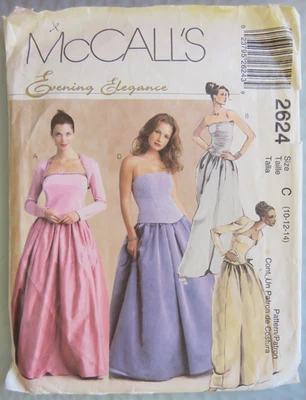 McCalls 2624 Sewing Pattern Ladies Bridesmaid Ball Gown Evening Fitted Bodice - Image 1 of 4