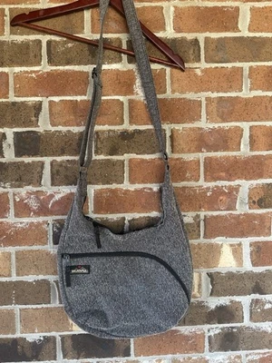 Kavu Thick Canvas Saddle Bag Black And White - Image 1 of 4