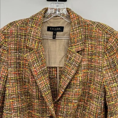 Blazer Escape para mujer vintage de tweed con dos botones - Cactus - 44 Foto 1 de 4