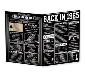 Geschenk zum 60. Geburtstag lustige Geburtstagskarte zurück 1965 Vintage Geburtstagsgeschenke - Bild 1 von 4