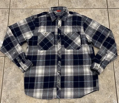 Mens Large Tall Pacific Crest Plaid Flannel Buttoned Heavyweight Shirt EXCELLENT - Image 1 of 4
