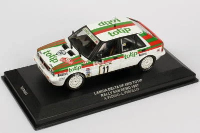 Lancia Delta HF 4WD Totip #11 Rally San Remo 1987 FIORO PIROLLO IXO SCR003 1/43 - Image 1 of 4