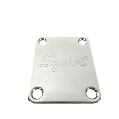 Squier Stratocaster Telecaster Strat Tele Placa de articulación de cuello cromada estándar con HW Foto 1 de 2