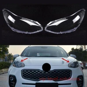 For Kia Sportage 2017-2019 A Pair Headlight Lens Clear Cover + Sealant Glue - Picture 1 of 1