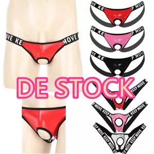 DE~Herren String Sexy Transparent Dessous Unterwäsche Mit Penis Loch Unterhose - Picture 1 of 44