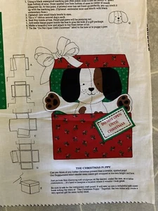 Vintage VIP Cranston The Christmas Puppy Cut & Sew Fabric Panel - Picture 1 of 6