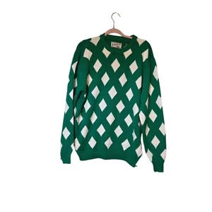 Bogey Boy Men's Diamond Pattern Crewneck Sweater Golf Macklemore Square Large - Picture 1 of 8