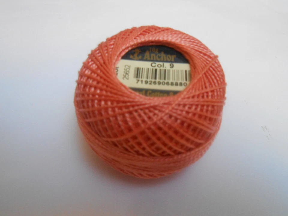 Anchor Perle 8 Cotton 10g Peach  colour Number 9 - Image 1 of 1