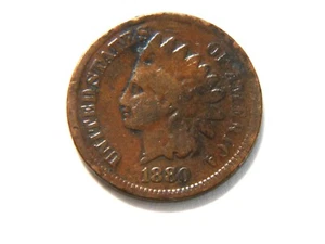 1880 VG to G Indian Head Cent,  Nice *Lower Priced* Vintage Coin to collect - Picture 1 of 4