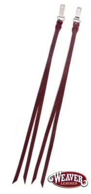 Paquete de 2 cuerdas de sillín Latigo con clips y dees 1/2" x 24" nuevas Foto 1 de 3