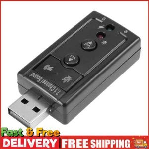 For Desktop Laptop 7.1 USB Sound Card 3.5mm Headphone Microphone Audio Adapter ~ - Bild 1 von 9