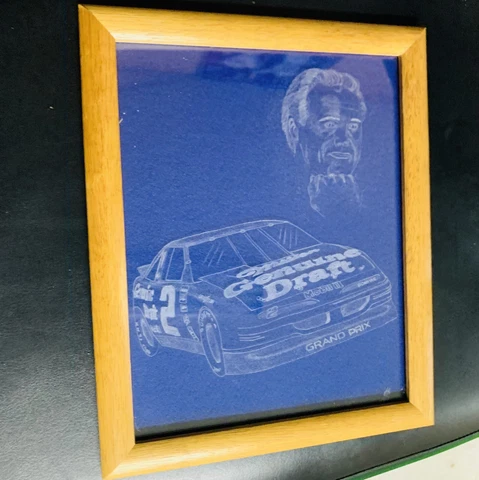 Rusty Wallace #2 Glass Etching In a 9x11 Frame Cover