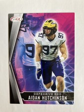2022 Sage Hit High Series Aiden Hutchinson Rookie Card, Lions, Michigan
