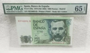Spain, Banco de Espana P#158a 1979 (ND 1982) 1000 Pesetas PMG 65 EPQ Gem UNC - Picture 1 of 4