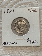 New listing
1921 Mercury Dime- Fine