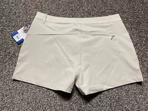 HUK Shorts Womens 10 Beige Zip Pockets Quick-Dry Stretch Drifter Performance NWT - Picture 1 of 8