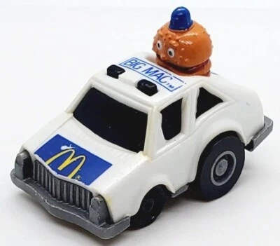 1984 ERTL MCDONALD'S FRICTION CARS OFICIAL BIG MAC BRANCO FUNDIDO 2" CARRO DE POLÍCIA  - Imagem 1 de 4