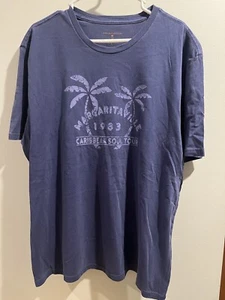 Jimmy Buffett Margaritaville 1983 Caribbean Soul Tour Blue Graphic TShirt Medium - Picture 1 of 3