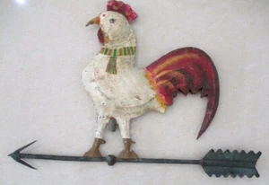 Antique vintage iron Rooster Weather vane - Picture 1 of 8