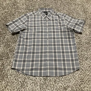 5.11 Tactical Snap Button Mens Shirt Size Medium Short Sleeve Gray Plaid - Picture 1 of 5