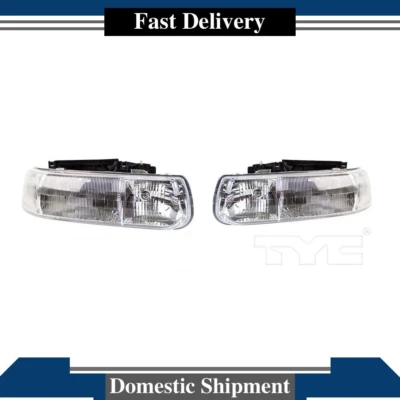 Conjunto de 2 faros izquierda derecha TYC para Chevrolet Suburban 1500 2000-2002 Foto 1 de 4