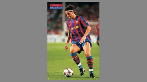 FC Barcelona ZLATAN IBRAHIMOVIC Spanish La Liga Soccer Football Action POSTER Cover