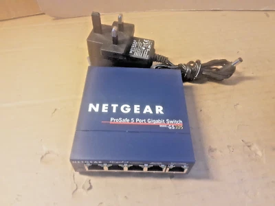 NETGEAR GS105 v4 ProSafe 5-Port Gigabit Switch + PSU - Image 1 of 4