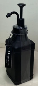 Halston Studio Black Glass Smooth Touch Soap Lotion Pump dispenser Bathroom Kitc - Picture 1 of 5