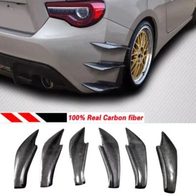 Aletas divisorias de parachoques trasero de fibra de carbono 13-20 para Scion FRS GT500 V3 6 piezas Foto 1 de 4