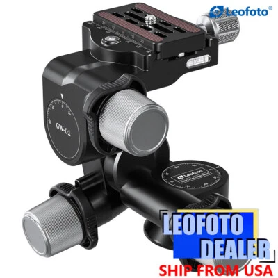 Leofoto GW-01 Three Way Tripod Head Ball Head w Plate /Arca Swiss - Image 1 of 4