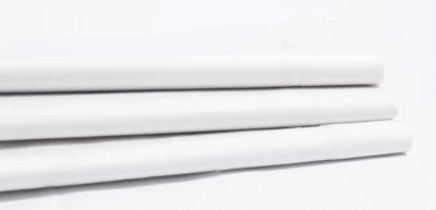 Extra Large Flat Top Sheet 122" x 114" 100% Cotton Pure White 200 Thread Count - Image 1 of 2