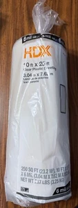 HDX Plastic Sheeting 6 mil Black 10 ft. x 25 ft. - Picture 1 of 3