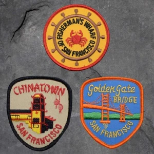 San Francisco Sites Patch Set - Fishermans Wharf Chinatown Golden Gate(Iron On) - Picture 1 of 1