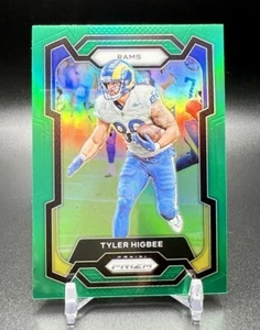 2023 Panini Prizm TYLER HIGBEE Green Prizm #170 Los Angeles Rams - Picture 1 of 2