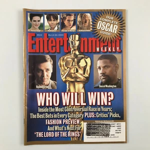Entertainment Weekly Magazine # 645 March 22, 2002 Cover: Denzel Washington - Picture 1 of 2